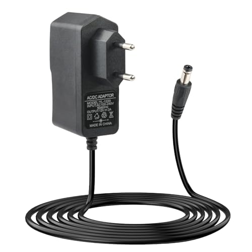 Adaptateur Secteur 12V 2A, Alimentation Universelle AC 100–240V avec Connecteurs 5,5x2,1mm, pour Rubans LED, Caméra, Routeur, Box TV, Écran LCD, Disques Durs Externes, Lecteur Multimédia