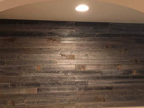 Rockin' Wood Real Wood Nail Up Application Rustic Reclaimed Naturally Weathered Barn Wood Accent Paneling Board Planks for Home Walls, 10 Square Feet