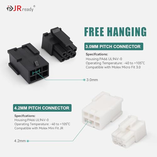 Image of JRready ST6491 Micro-Fit 3.0 & Mini-Fit Jr Connector Kit | Compatible with Molex, 3.0mm & 4.2mm pitch, 2 /4 /6 /8 Pin, 360 terminals, 3 de-pin tools