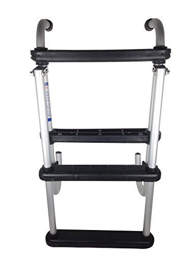 Pactrade Marine Pontoon Folding 4 Steps Tube Boarding Removable Ladder Aluminum #TOP1
