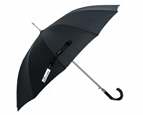 Preisvergleich Produktbild Susino Alustockschirm Pongee Schwarz 117cm Durchmesser Windsicher Automatiköffnung