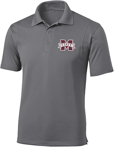 Miniatura 10 de NCAA Prime Athletic Logo Micro Piqué Polo con cuello para hombre