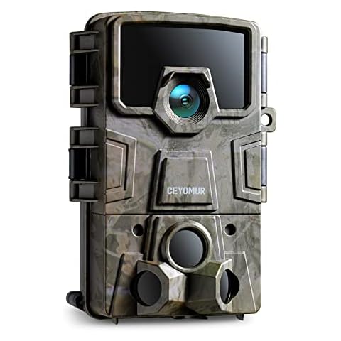 CEYOMUR Wildlife Camera, Trail Camera 24MP 1080P with 120° Detection Angle Loop Recording, Game Camera with Night Vision Motion Activated Waterproof for Garden Wildlife Observation Hunting Cover