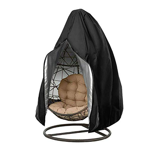 Patio Hanging Chair and Stand Cover, Outdoor Chair Swing Accessories Waterproof Anti-Sunlight with Zip Fastener
