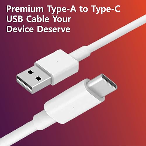 Image of AINE 80W USB-C Flash Charge Data Sync Cable For Vivo V30 /V29 /V28 /V27 /V25 /V23E /V23 Pro /V21 5G / iQOO Neo 9 Pro /12 5G /Neo 7 Pro /Z7 /Z7S /Z6 Lite|120W Supported | Original Flash Charging Speed,1M
