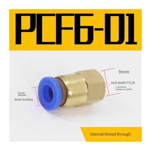 Conector neumático de latón macizo con rosca hembra de 1/2 pulgada 3
