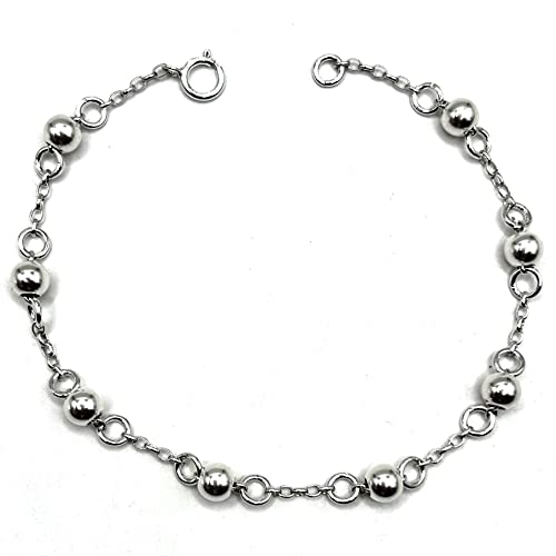 MASBARATA PULSERA CON BOLAS PLATA DE LEY