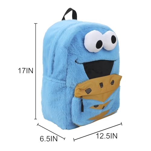 Sesame Street Cookie Monster 17" Blue Backpack3