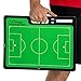 Champion Sports XL Dry Erase Board for Coaching Soccer - Whiteboards for Strategizing, Techniques, Plays - 2-Sided Game Boards with Handle - Front Side Full Field - Backside Half Field Close-up