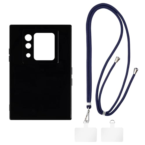 Shantime �P�[�X�ƃN���X�{�f�B�X�g���b�v�Z�b�g Unihertz Titan 2 �Ƃ̌݊������� �g�уJ�o�[�Ƌ����o�b�N���t�������\�l�b�N�X�g���b�v�����2���̃p�b�`�t��(�u���b�N + �u���[)