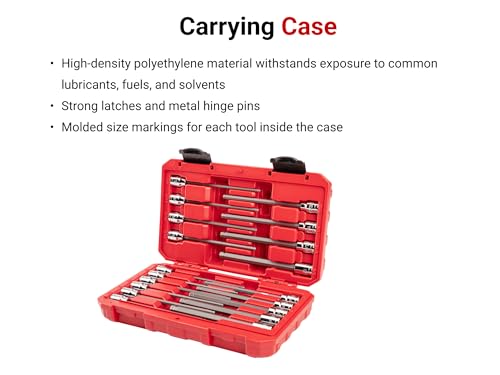Image of TEKTON Long Ball End Hex Bit Socket Set, 19-Piece | SHB91321