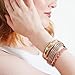 Touchstone Copper magnetic bracelet Tibetan style. Hand forged with solid and high gauge pure copper. Set of 3 different designs with 3 metal shades.