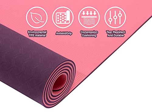 Fitem Tapis de Yoga/Gym Eco Natura TPE 183 x 61 x 0,6 cm ou 1 cm - Eco-Conscience & Hygiénique – Image 4