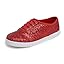 Red Glitter Laceup Plimsolls