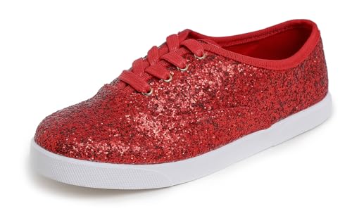 Image of FEVERSOLE Women's Fashion Dress Sneakers Party Bling Casual Flats Embellished Shoes