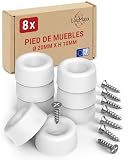 QUALITÉ MADE IN EU : Plastique résistant aux dimensions précises Ø 20mm x H 10mm, stable et inaltérable, disponible en noir ou blanc