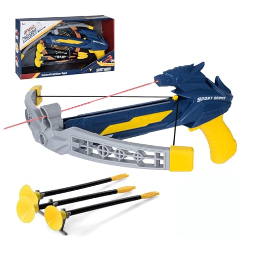 Coo11 Kids Laser Point Crossbow Archery Set Kids Bow and Arrow Crossbow shooting game Includes 1 Bow, 3 Suction Cups Arrows, 1 Targets Play Indoor Outdoor Toys for kids, Boys & Girls Age 3 to 12 Years - Image 9