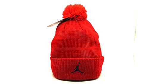 [686932-687] AIR Jordan POM Beanie Knit HAT Apparel Hats AIR JORDANGYM RED BLACKM
