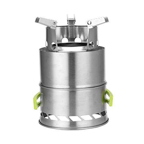 DECDEAL Fornalha de acampamento ao ar livre portátil piquenique à prova de vento cozinhar destacável