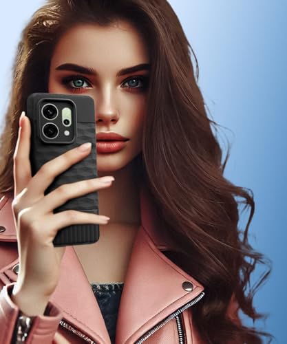 Image of WOW IMAGINE Silicone Back Cover for Oppo Reno 14 5G with Hexa Cube Design (Black)