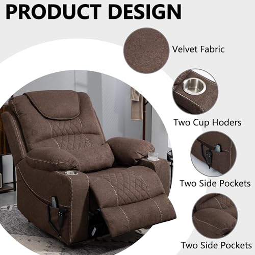 Sillón reclinable eléctrico con masaje y soporte lumbar miniatura 4