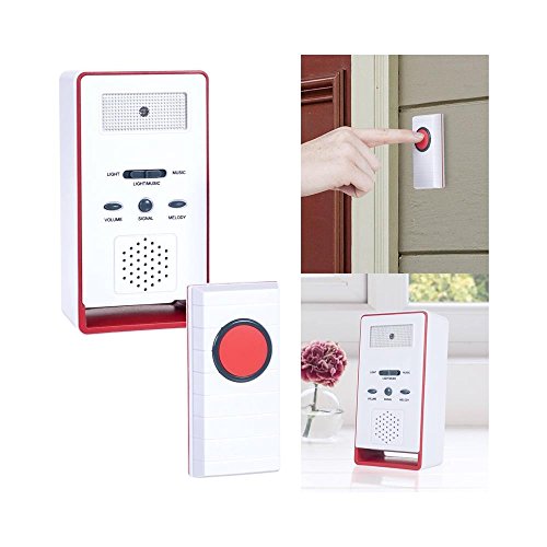 Doorbell – Wireless Electronic Battery Operated Alert System with LED Indicator, 180 Meter