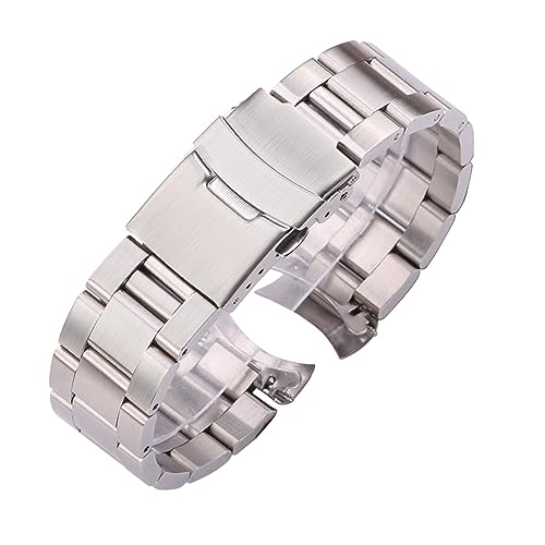 Bracelet de montre acier inoxydable 22mm Run Ken argenté maillons hommes