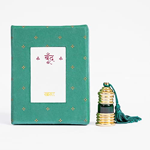 Image of Boond Fragrances Khusa Vetiver Attar | Fresh And Soothing Fragrance of Vetiver Grass| GI Tagged | Unisex Organic Perfume-3ml