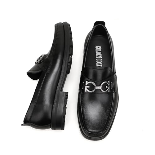 Casual Dress Shoes for Men, Premium Formal Buckle Dress Loafers Business Slip-on Penny Loafer for Mens4