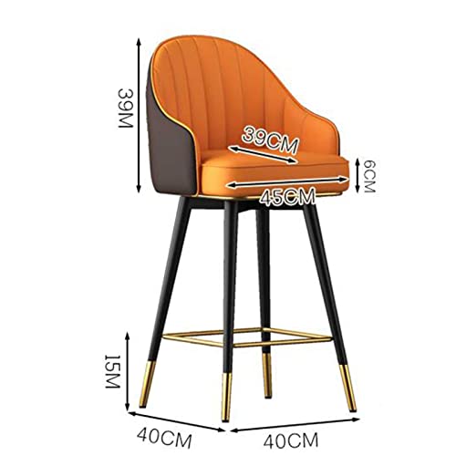 Tabouret de bar pivotant lot de 2 chaises de cuisine en PU - 2