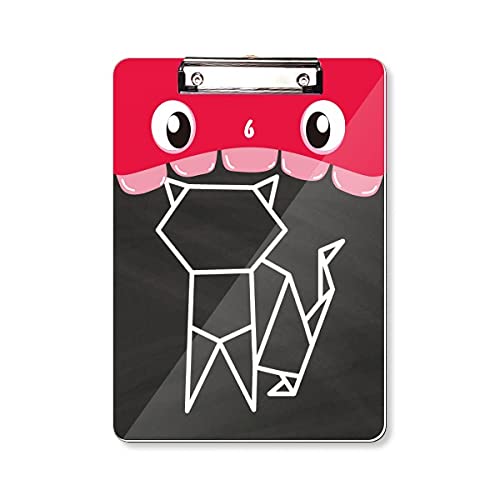 Dossier à tête plate origami cat pour bloc-notes d'apprentissage A4
