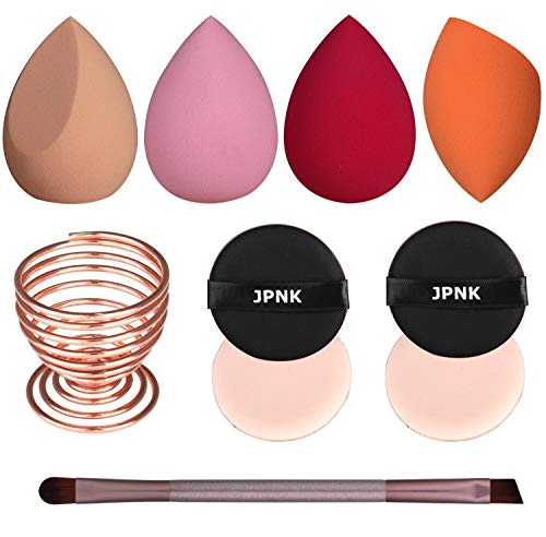 JPNK 10PCS Makeup tool set, Blender Sponges& Air cushion puff&Sponge Holder for Blending Liquid, Cream or Flawless Powder Cosmetics