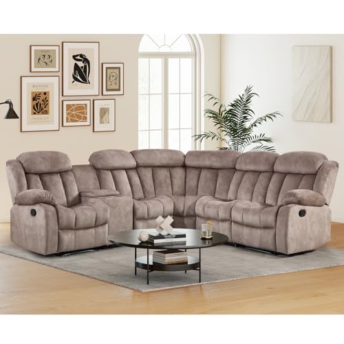 EBELLO Fabric L-Shaped Sectional