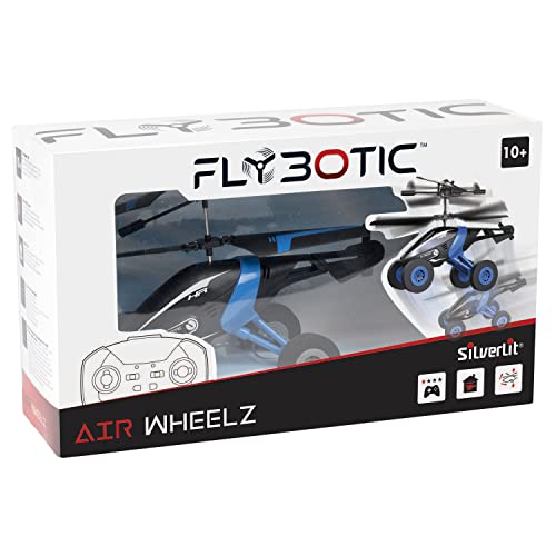 Bizak Sky Wheels Azul, fantástico helicóptero Radio Control infrarojo 2 Canales, con Ruedas, cond�