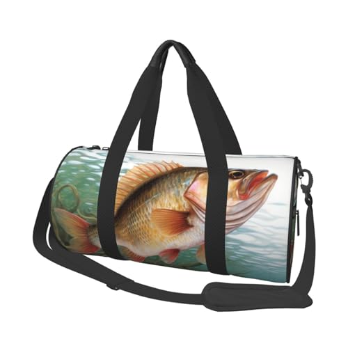 Travel Bag For Women,Fish Print Personal Item Duffle Bags,Weekend Travel Duffel Tote Bag,Travel Sport Gym Bag For Men,Airplane Travel Essentials For Flying