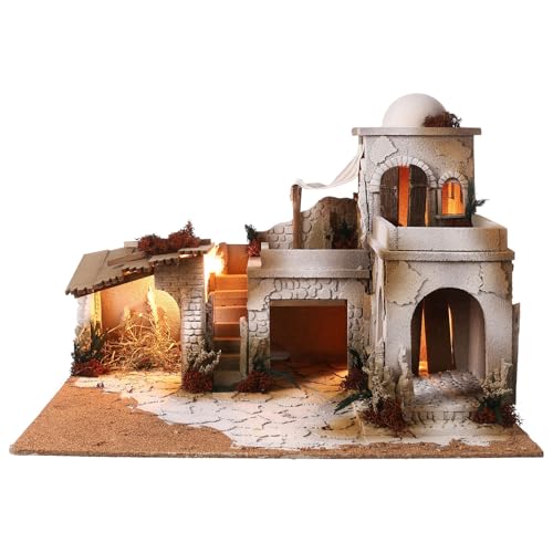 Holyart Presepe Arabo 45x60x50 cm Statue Moranduzzo 12 cm, Vuota