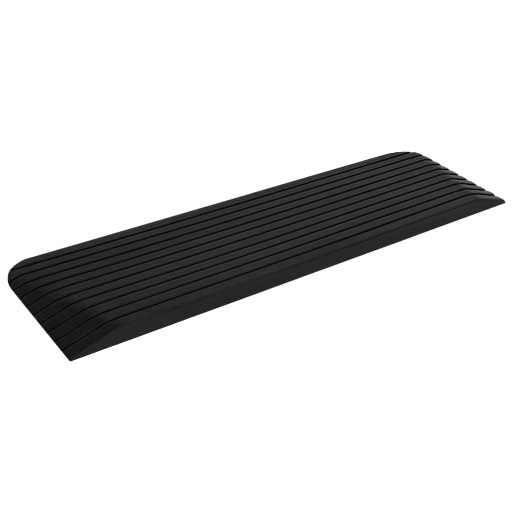 Rampas de umbral de goma con superficie antideslizante para silla de ruedas, scooter, andador, entrada, aparcamiento, seguridad, 2 unidades, 110 x 32 x 3,8 cm
