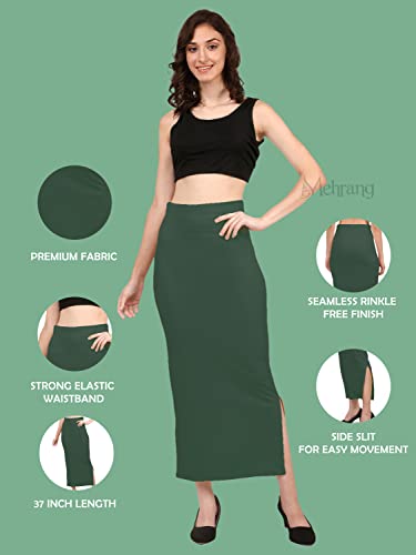 Image of Mehrang Stretchable Saree Shapewear Petticoat for Women, Cotton Blended,Petticoat,Skirts for Women,Shape Wear Dress for Saree
