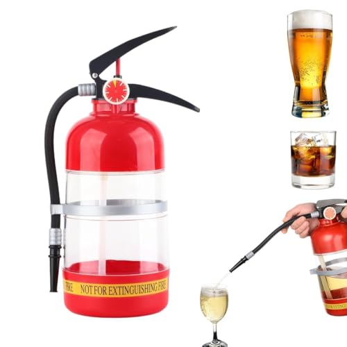 2L Whiskey Decanter, Portable Fire Extinguisher Container Funny Beer Dispenser for Home Party Beer Dispenser Barrels Bar Beverage Liquor Rack Machine for Wine Spirits Drinks