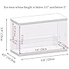 2 Tier Clear Acrylic Display Case Stand for Funko pop, 2 Layer Storage Cabinet Shelf Showcase Dustproof for Mini Toys Figures Stone Collectibles Assemble Organizer, White 9.8x4.5x5.9inch