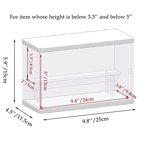 Elepure 2 Tier Clear Acrylic Display Box Case Stand For Funko Pop Advent Calendar Action Pop Figures Collectibles Assemble Countertop Box Storage Cube Organizer Showcase, White 9.8X4.5X5.9Inch #TOP1