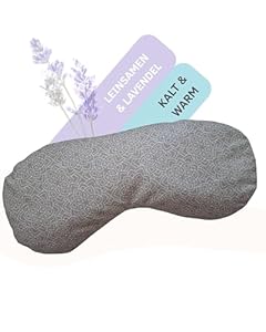 Yosana Augenkissen mit Leinsamen & Lavendel Füllung I Waschbarer Baumwollbezug I Augenmaske zur Entspannung bei Yoga, Meditation & SPA I Aromakissen Warm & Kalt anwendbar
