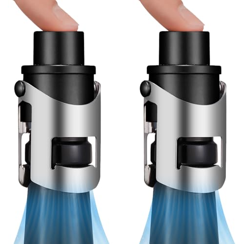 Comparison: Best Trudeau Sparkling Wine Stopper 8 HYZ 2-Pack Champagne Stoppers Wine Saver, Sparkling Wine Vaccum Stoppers with Built-in Pump for Champagne, Prosecco and Cava - Stainless Steel + ABS Champagne Bottle Stoppers, Black