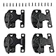 Schwarz Metall Esstisch Schlösser, CAASFOOY Tisch mit Schrauben 4 PCS Esstisch Schloss Tischschnalle Schlösser, Tischverschlüsse Blatt Zubehör Hardware