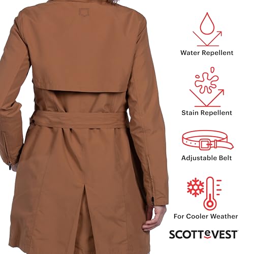 SCOTTeVEST Rhonda Jacket for Women - 20 Hidden Pockets - Water Repellent Trench Coat for Travel & More3