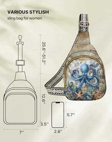 Yrebyou Small Sling Bag for Women Leather Sling Crossbody Bags Travel Chest Daypack Adjustable for Casual Outdoor3