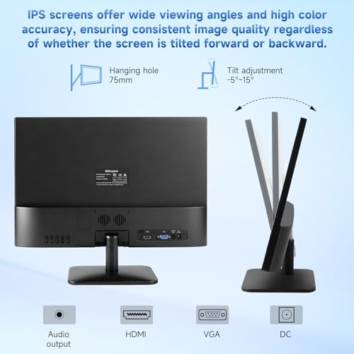 Image of OkVrxyztnl19.5 HD 1440x900 PC Monitor 75Hz Refresh Rate 5ms Built-in Speaker, HDMI x1, VGAx1 Mounting Suitable for laptops, Office Computers and desktops