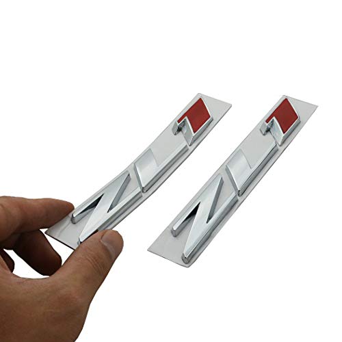 Image of 3D Metal Emblem Badge Letter Rear Side Door Nameplate Compatible with Zl1 2Pack (Silver Red)