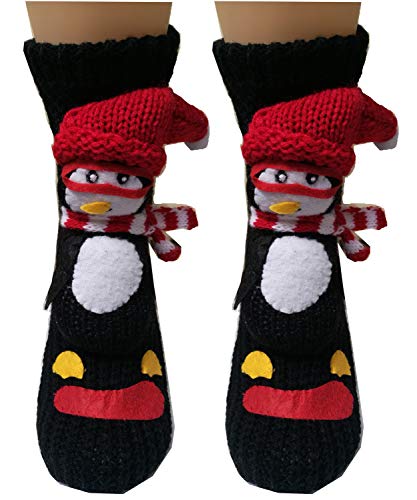 Image of Women's Thick Knit Skid proof Warm Casual Floor Carpet Socks