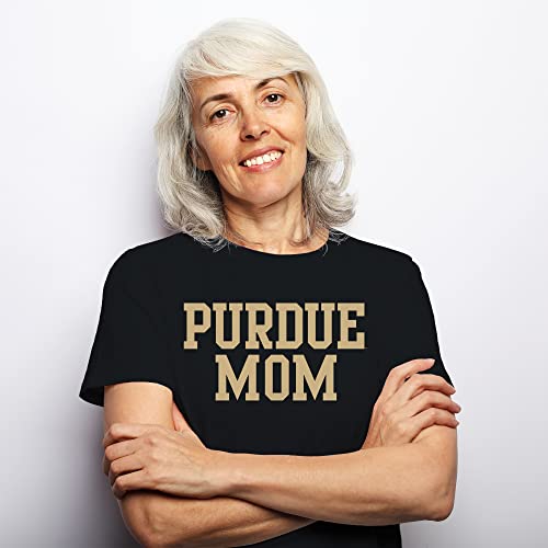As13 - Purdue Boilermakers Basic Block Mom T Shirt - X-Large - Black #TOP3